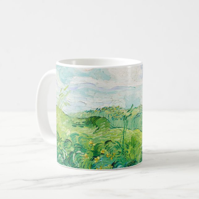 Mug Van Gogh Green Blé Fields Auvers. Impressionnisme (Devant gauche)