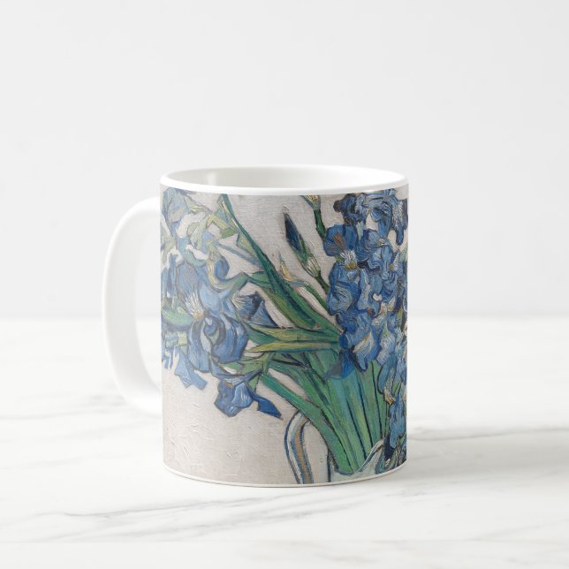 Mug Van Gogh Iris Vase Peinture Impressionnisme (Devant gauche)
