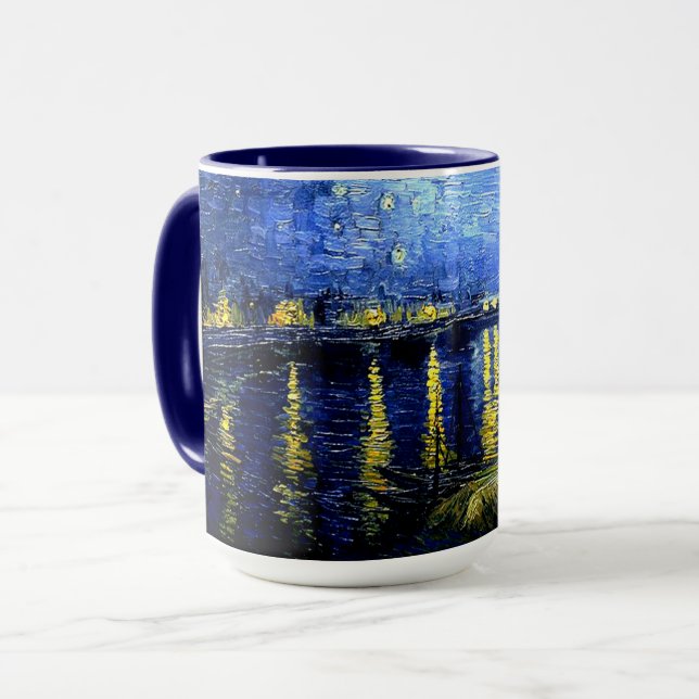 Mug Van Gogh - Nuit étoilée sur le Rhône (Devant gauche)