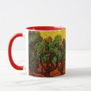 Mug Van Gogh Oliviers avec ciel jaune et soleil