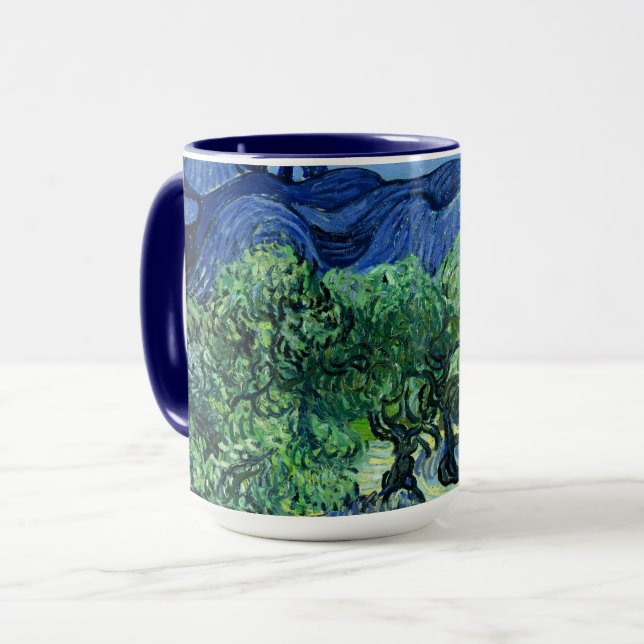 Mug Van Gogh - Oliviers avec fond des Alpilles (Devant gauche)