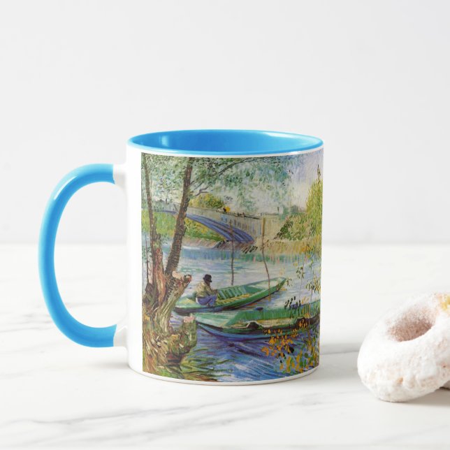 Mug Van Gogh Pêche au printemps, Pont de Clichy (Avec donut)