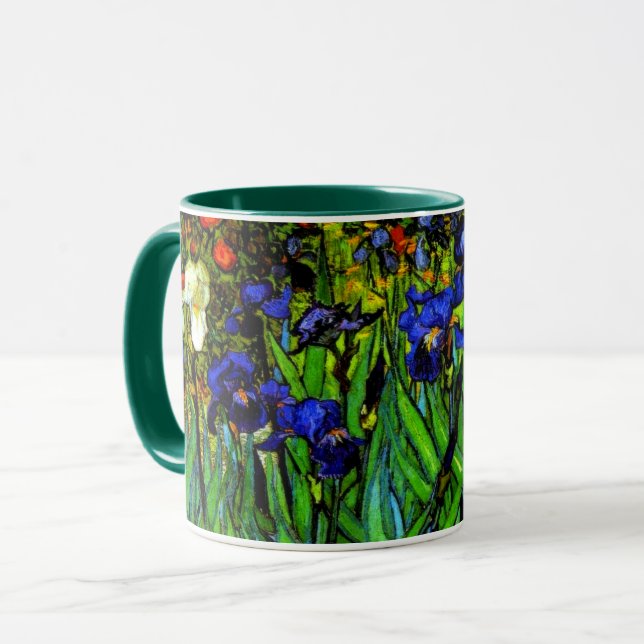 Mug Van Gogh peinture, Irises, (Devant gauche)