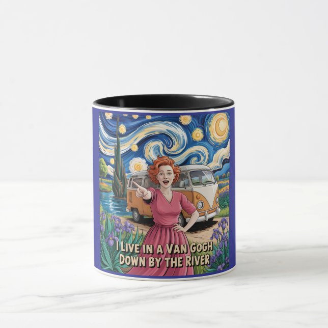 Mug Van Gogh près de la rivière - Boho artistique, Drô (Centre)