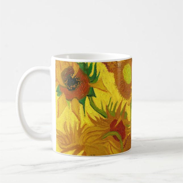 Mug Van Gogh Quinze Tournesols Dans Un Vase Art (Gauche)