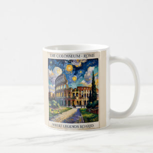 Mug Van Gogh Rome Colosseum Huile Peinture Rétro Vinta