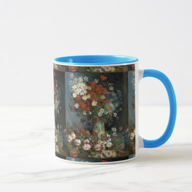 Mug Van Gogh Still Life avec Fleurs de prairie et Rose (Droite)