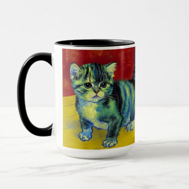 Mug Van Gogh Tabby Cat (Gauche)