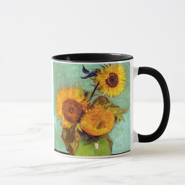 Mug Van Gogh - Trois Tournesols Dans Un Vase - Art (Droite)