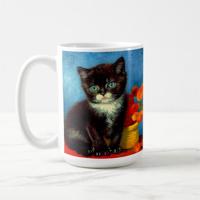 Mug Van Gogh Tuxedo Cat (Gauche)