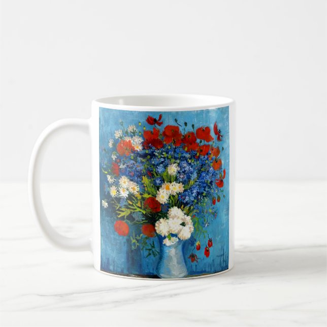 Mug Van Gogh Vase avec Cornflowers et Poppies (Gauche)