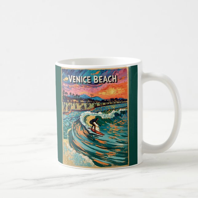 Mug Van Gogh Venice Beach Surfing California Retro (Droite)