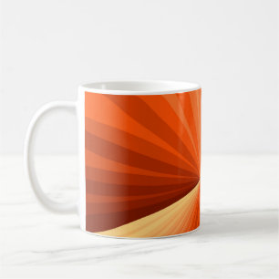 Mug Vanille rouge orange Abstraite moderne Fractale gr