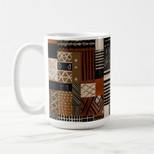 Mug Variations de motifs africains dans les tons de te