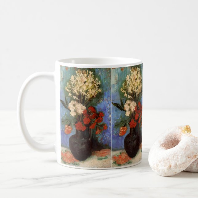 Mug Vase avec des Œillets de Vincent van Gogh (Avec donut)