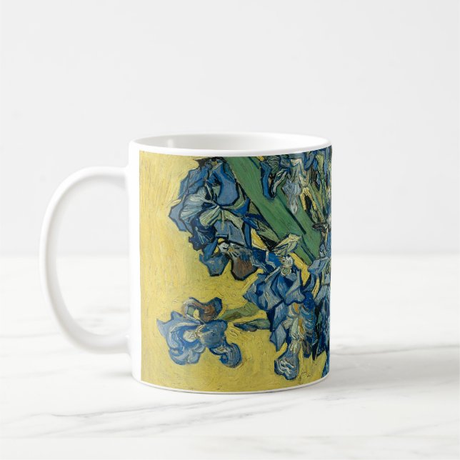 Mug Vase avec Irises par Van Gogh - La vie morte (Gauche)