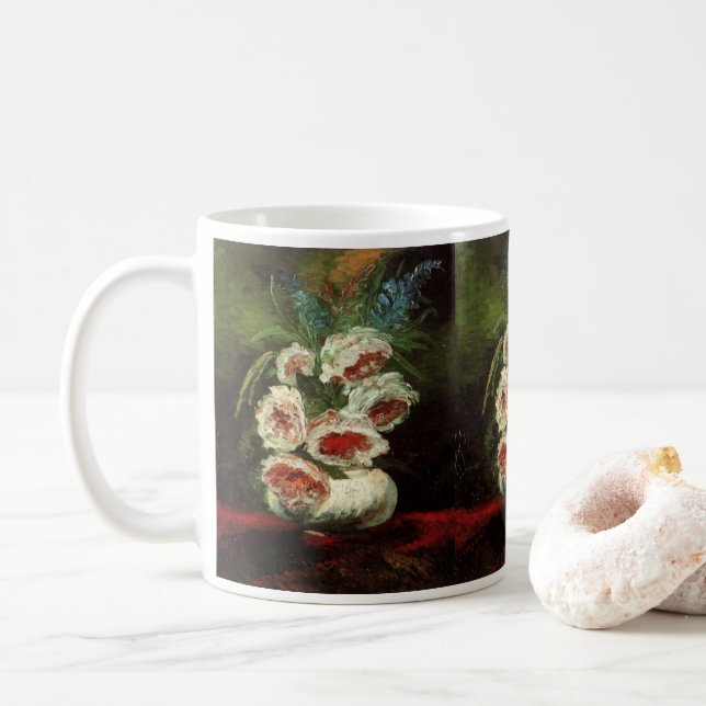 Mug Vase avec pivoines par Vincent van Gogh (Avec donut)