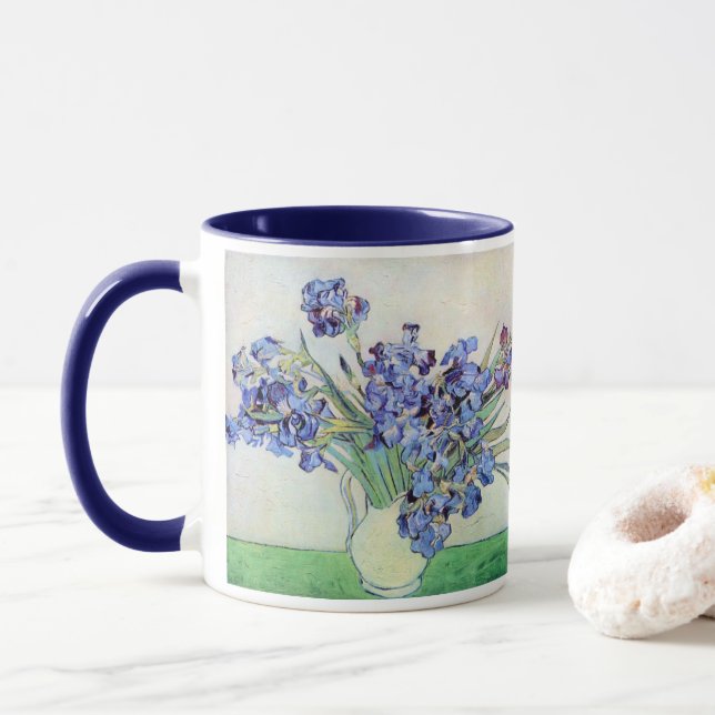 Mug Vase Still Life avec Irises par Vincent van Gogh (Avec donut)
