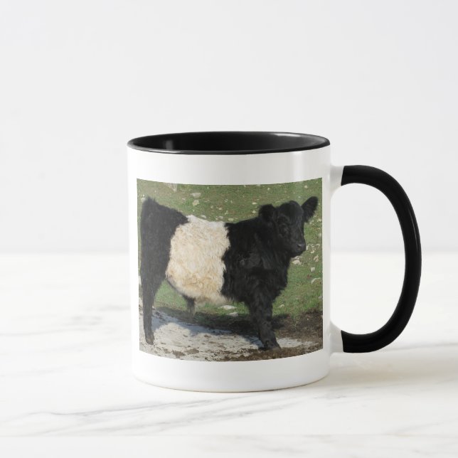 Mug Veau de Galloway ceinturé par noir mignon (Droite)