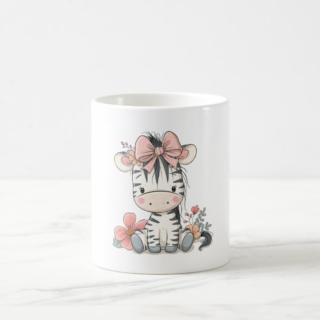 Mug Veau de zèbre assis portant un ruban (Centre)