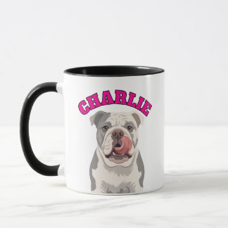 Mug Vecteur de bouledogue anglais grincheux personnali
