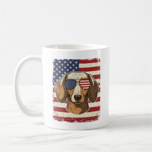 Mug Vecteur de lunettes de soleil vintage patriotiques