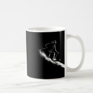 Mug Vecteur de silhouette de ski 