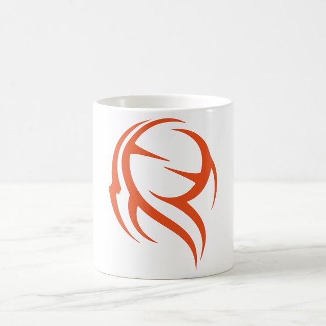 Mug Vecteur décoratif Abstrait orange (Centre)