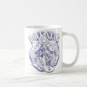 MUG VEDETTE DU ROCK DANS LE STYLE VINTAGE BLEU