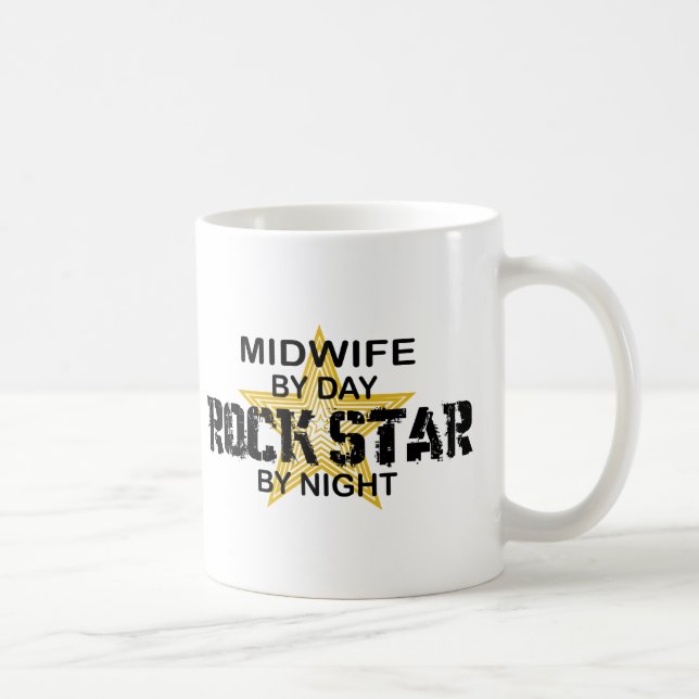 Mug Vedette du rock de sage-femme par nuit (Droite)