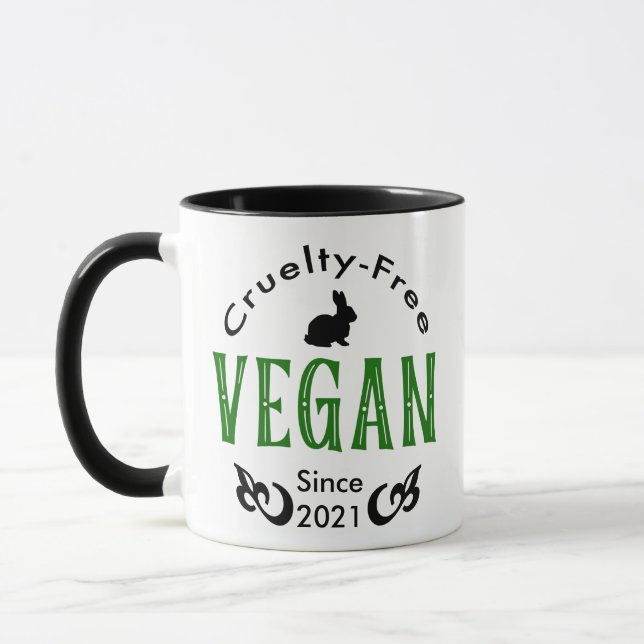 Mug Vegan depuis [ajouter votre propre date] (Gauche)