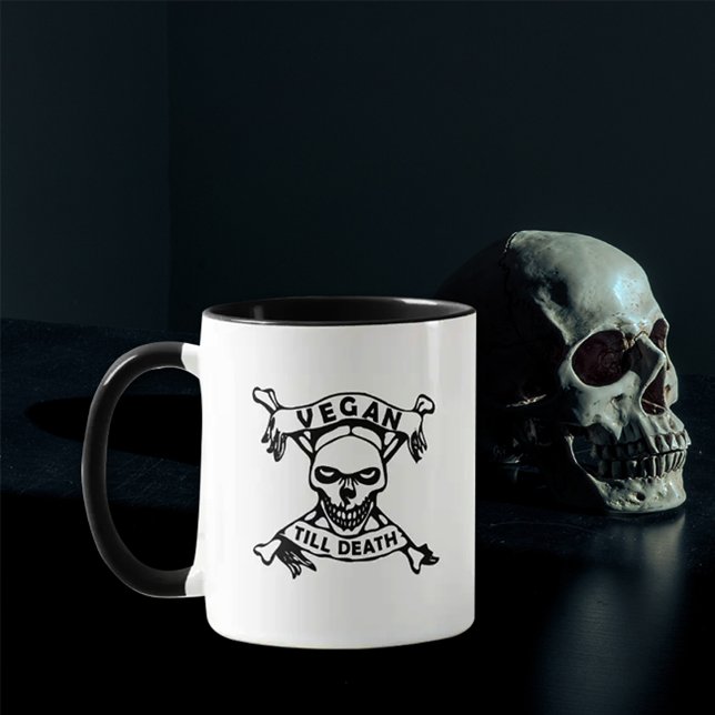 Mug Vegan jusqu'à la mort (Créateur téléchargé)