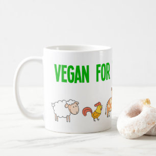 Mug Vegan pour les sans voix avec des animaux mignons