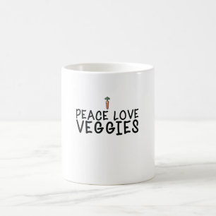 Mug Végétalien - Paix Amour Légumes