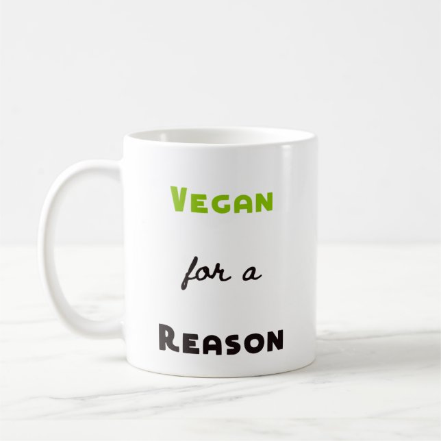 Mug Végétalien pour une raison (Gauche)