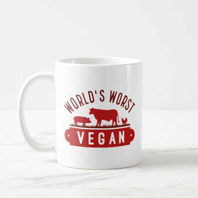 Mug Végétan le plus mauvais au monde (Gauche)