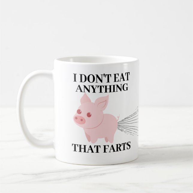 Mug Végétarien | Je ne mange rien qui pète (Gauche)