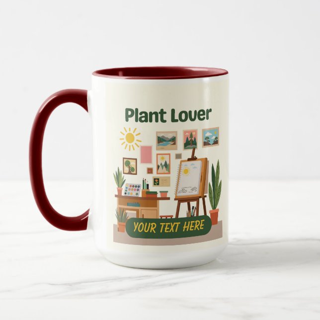 Mug Végétation personnalisée et conception d'espace de (Gauche)