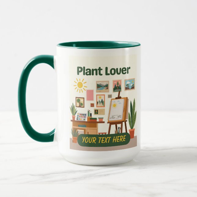 Mug Végétation personnalisée et conception d'espace de (Gauche)