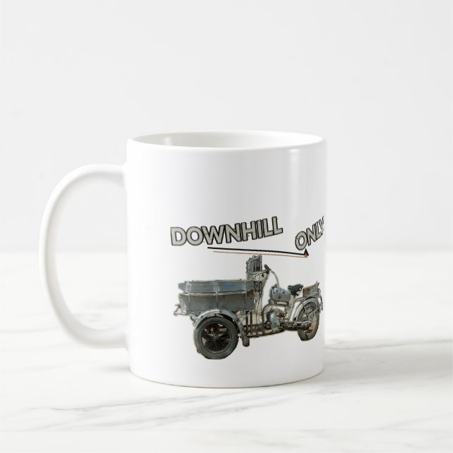 Mug Véhicule rétro drôle pour descente uniquement (Gauche)