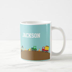 Mug Véhicules de construction mignons pour garçons