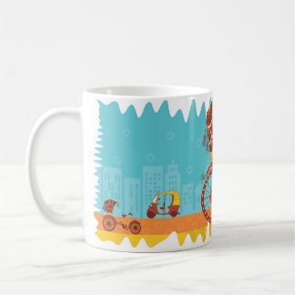 Mug Véhicules indiens uniques - Rickshaw de cycle