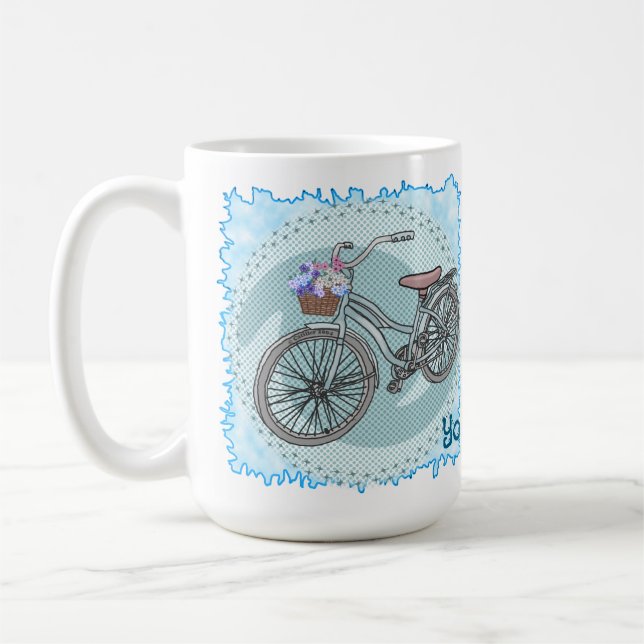 Mug Vélo Bleu  (Gauche)