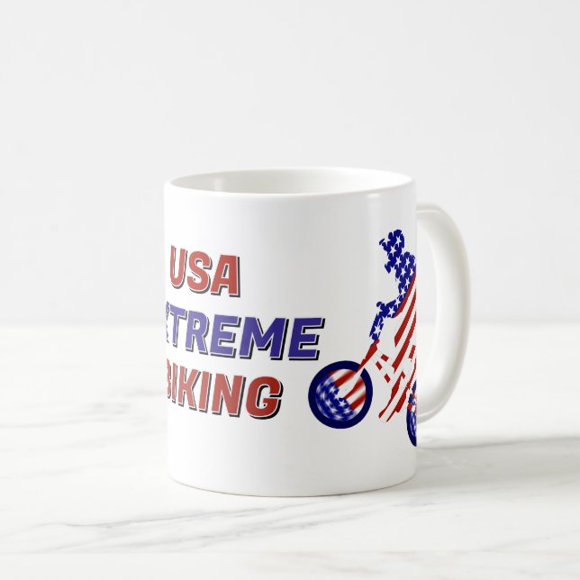 Mug Vélo BMX patriotique américain (Devant droit)