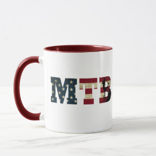 Mug Vélo de Montagne Drapeau Américain Vintage Patriot