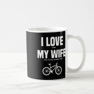 Mug Vélo de montagne J'adore quand ma femme me laisse
