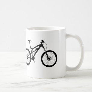 Mug Vélo de montagne - noir sur le blanc