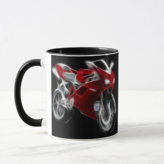 Mug Vélo de sport emballant la moto