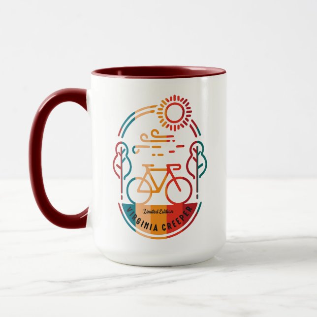 Mug Vélo Trail Retro Virginia Creeper (Gauche)