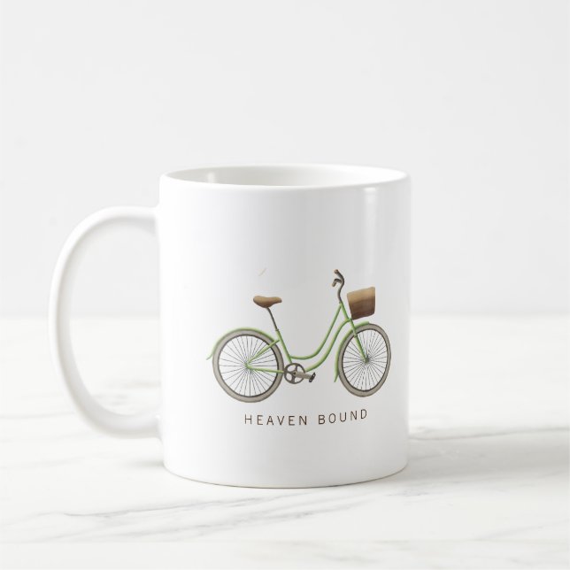Mug Vélo vert vintage céleste (Gauche)